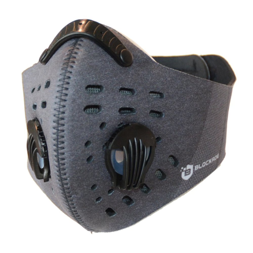 Blockade Heather Gray 3 Stripe Neoprene Face Mask